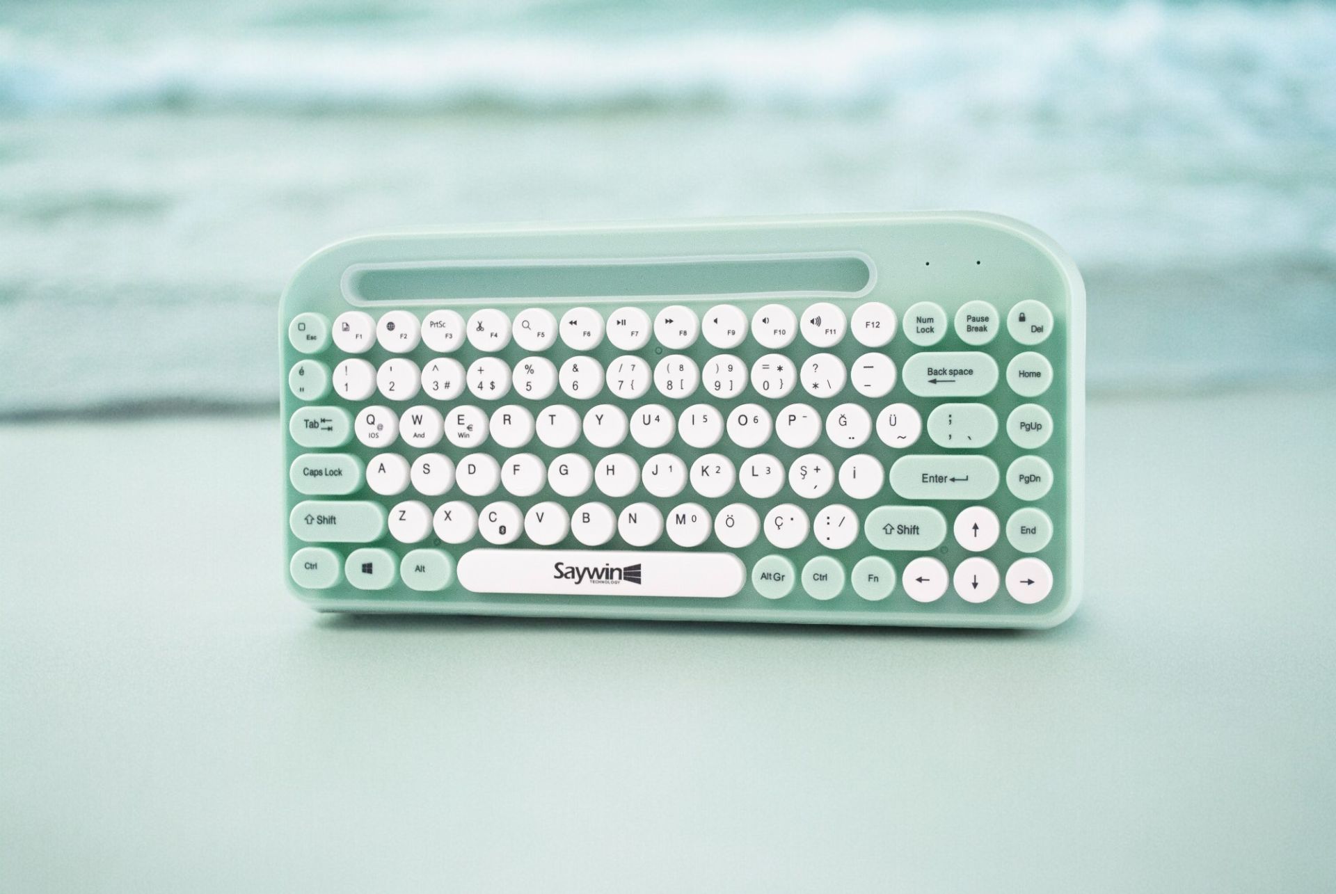 BLUETOOTH RETRO MINT YEŞİLİ KLAVYE SW-05