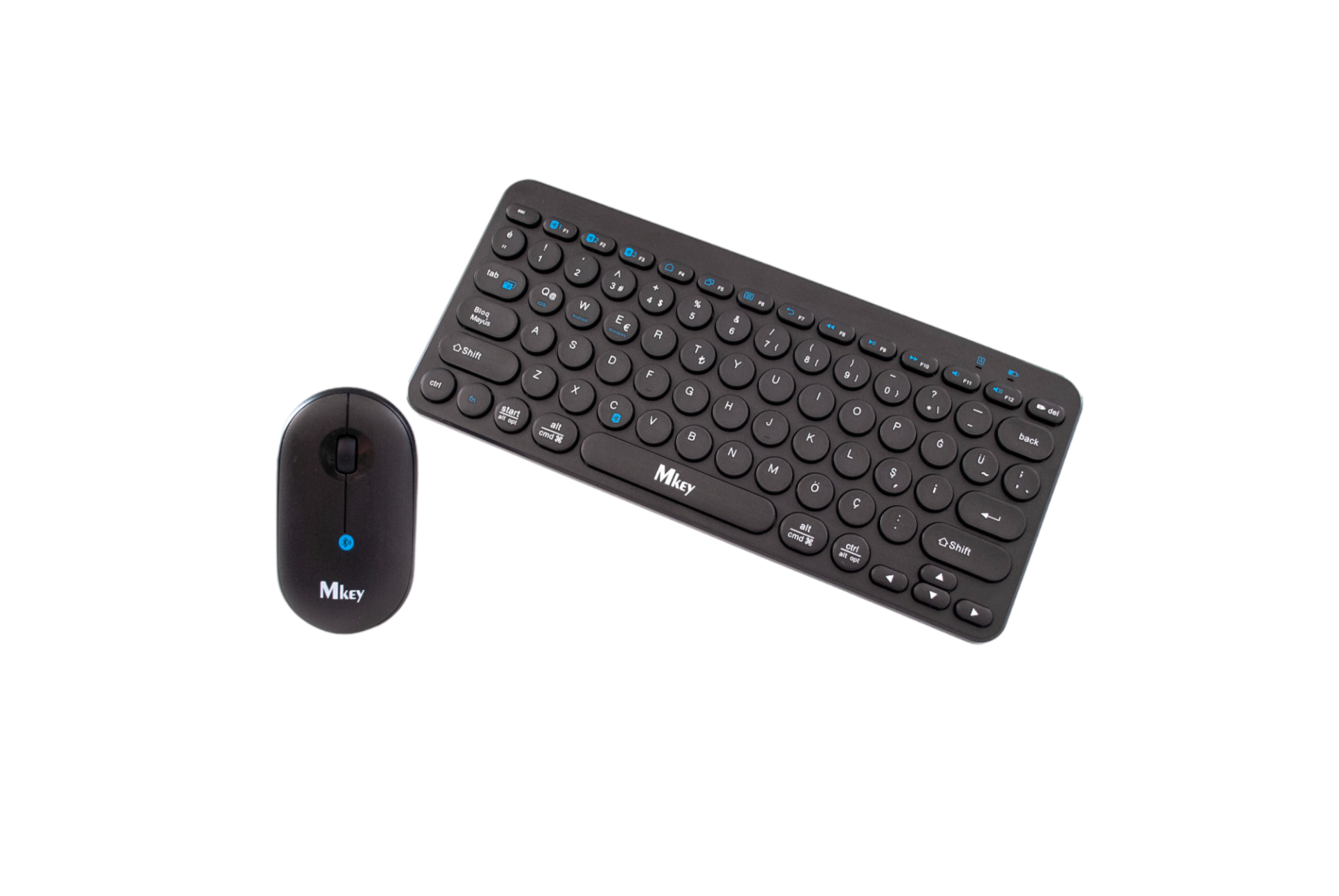 MK-117 MINI BLUETOOTH KLAVYE MOUSE SET (SİYAH)