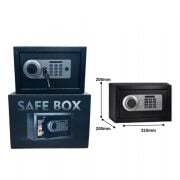 Para Kasası Şifreli, Parmak izi, Anahtarlı - 20 x 31 x 20 cm