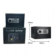 Para Kasası Şifreli, Parmak izi, Anahtarlı - 25 x 35 x 25 cm